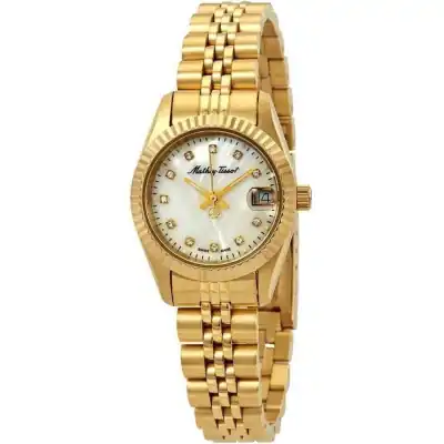 Mathey-Tissot Mathy II Gold Tone Stainless Steel Mother Of Pearl Dial Quartz D710PI Women's Watch