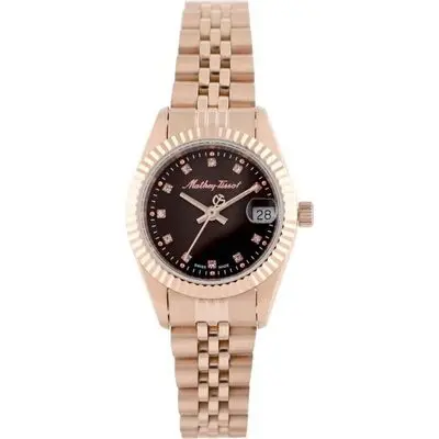 Mathey-Tissot Mathy II Rose Gold Tone Stainless Steel Brown Dial Quartz D710PRM Women's Watch