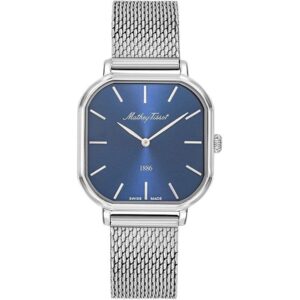 Mathey-Tissot Monsoon Square Stainless Steel Blue Dial Quartz D7917ABU Women's Watch