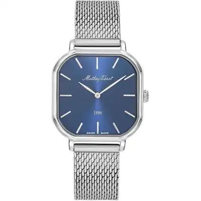 Mathey-Tissot Monsoon Square Stainless Steel Blue Dial Quartz D7917ABU Women's Watch