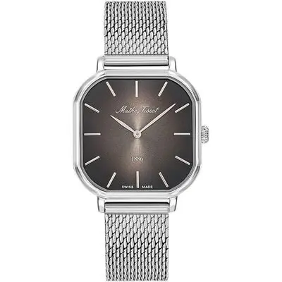 Mathey-Tissot Monsoon Square Stainless Steel Black Dial Quartz D7917AN Women's Watch