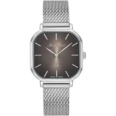 Mathey-Tissot Monsoon Square Stainless Steel Black Dial Quartz D7917AN Women's Watch