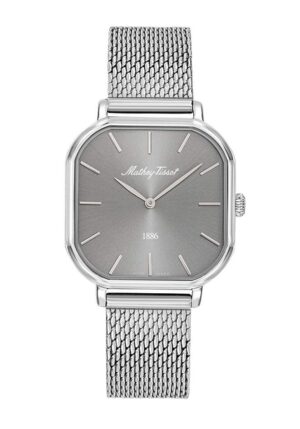 Mathey-Tissot Monsoon Square Stainless Steel Silver Dial Quartz D7917AS Women's Watch