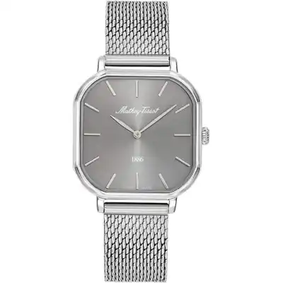 Mathey-Tissot Monsoon Square Stainless Steel Silver Dial Quartz D7917AS Women's Watch