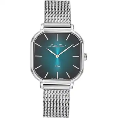 Mathey-Tissot Monsoon Square Stainless Steel Green Dial Quartz D7917AV Women's Watch