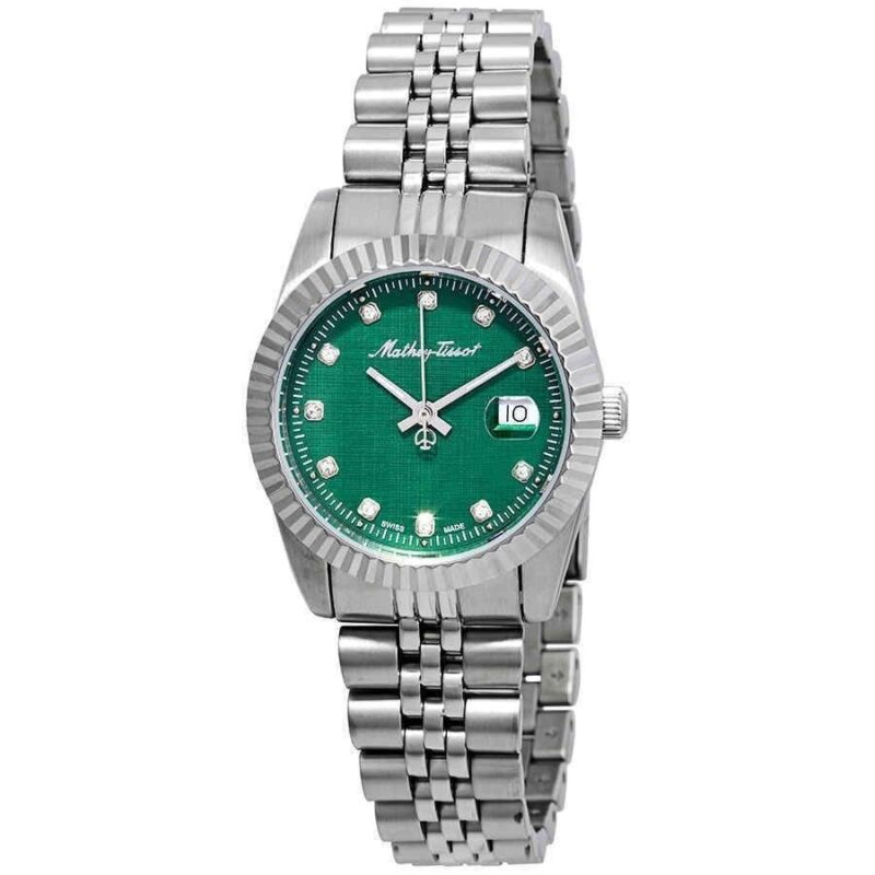 Mathey-Tissot Mathy III Stainless Steel Green Dial Quartz D810AV Women's Watch Mathey-Tissot Mathy III Stainless Steel Green Dial Quartz D810AV Women's Watch