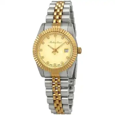 Mathey-Tissot Mathy III Two Tone Stainless Steel Gold Dial Quartz D810BDI Women's Watch