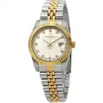 Mathey-Tissot Mathy III Two Tone Stainless Steel Silver Dial Quartz D810BI Women's Watch