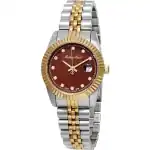 Mathey-Tissot Rolly III Two Tone Stainless Steel Brown Dial Quartz D810BM Women's Watch