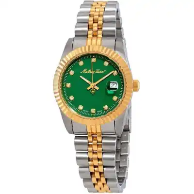 Mathey-Tissot Mathy III Two Tone Stainless Steel Green Dial Quartz D810BV Women's Watch
