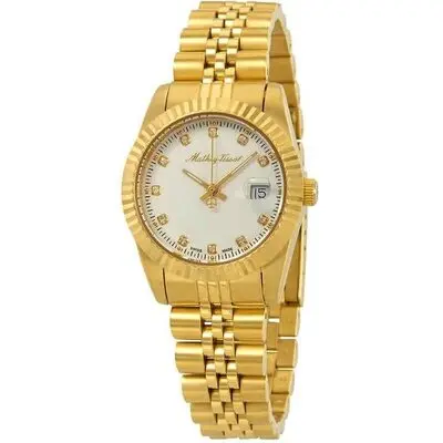 Mathey-Tissot Mathy III Gold Tone Stainless Steel White Dial Quartz D810PI Women's Watch