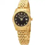 Mathey-Tissot Mathy III Gold Tone Stainless Steel Black Dial Quartz D810PDI Women's Watch