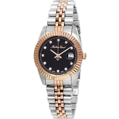 Mathey-Tissot Mathy III Two Tone Stainless Steel Black Dial Quartz D810RN Women's Watch