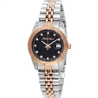 Mathey-Tissot Mathy III Two Tone Stainless Steel Black Dial Quartz D810RN Women's Watch