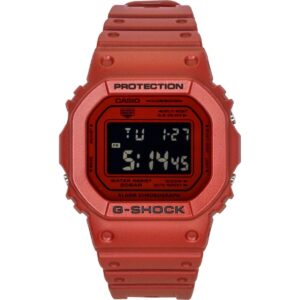 Casio G-Shock Digital Red Bio-Based Resin Strap Quartz DW-5600RRB-4 200M Men's Watch