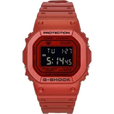 Casio G-Shock Digital Red Bio-Based Resin Strap Quartz DW-5600RRB-4 200M Men's Watch