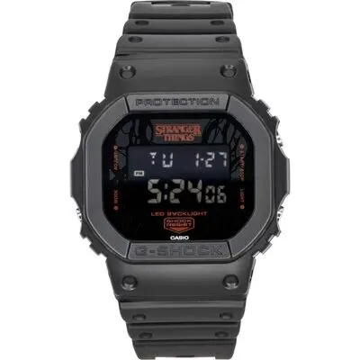 Casio G-Shock Digital Stranger Things Bio-Based Resin Strap Quartz DW-5600STT-1 200M Men's Watch