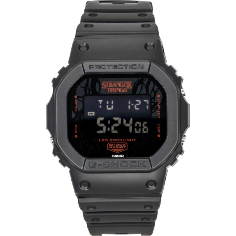 Casio G-Shock Digital Stranger Things Bio-Based Resin Strap Quartz DW-5600STT-1 200M Men's Watch