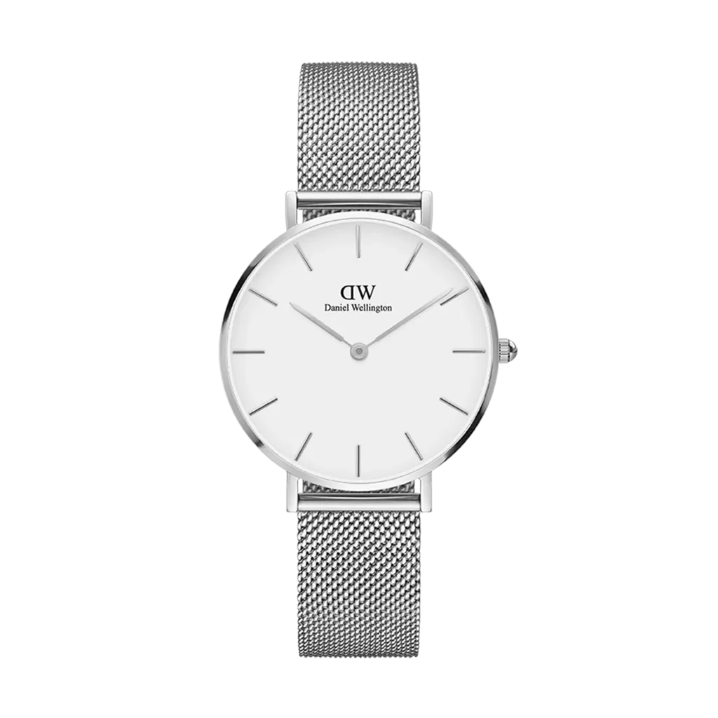 DW00100164 Daniel Wellington Petite Sterling 32mm Women's Watch - Silver Mesh with White Dial (DW00100164)