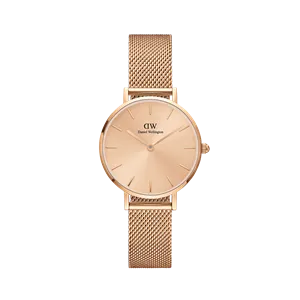 Daniel Wellington Petite Unitone 28mm Women’s Watch – Full Rose Gold-Tone Stainless Steel, Mesh Strap & Matching Dial (DW00100470)