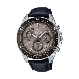 CASIO EDIFICE RETROGRADE CHRONOGRAPH XL LEATHER - TAN BLACK (EFR-552L-5AVUEF) Men WATCHES
