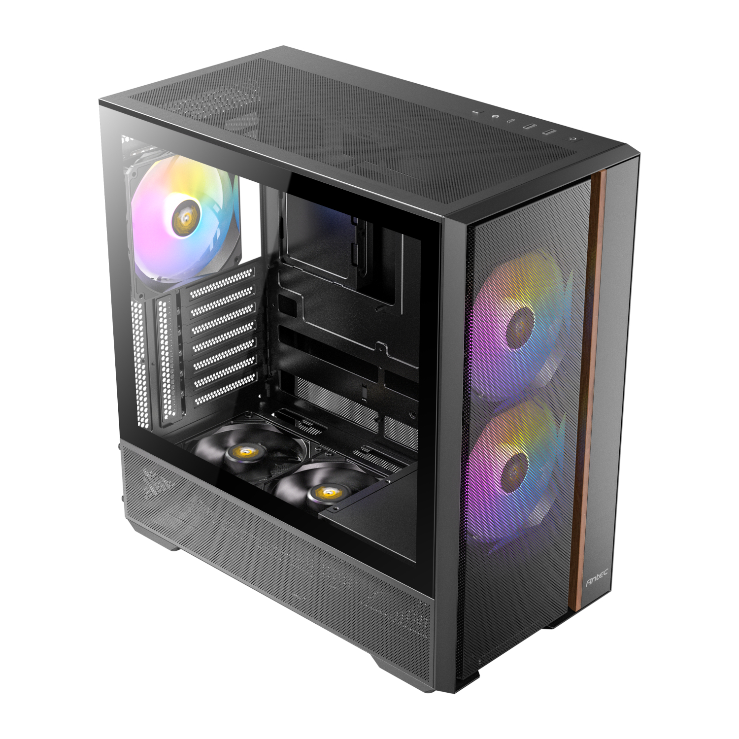 Antec FLUX Rear ARGB ATX Mid Tower Gaming Chassis - Black 4 Antec FLUX Rear ARGB ATX Mid Tower Gaming Chassis - Black - Image 4