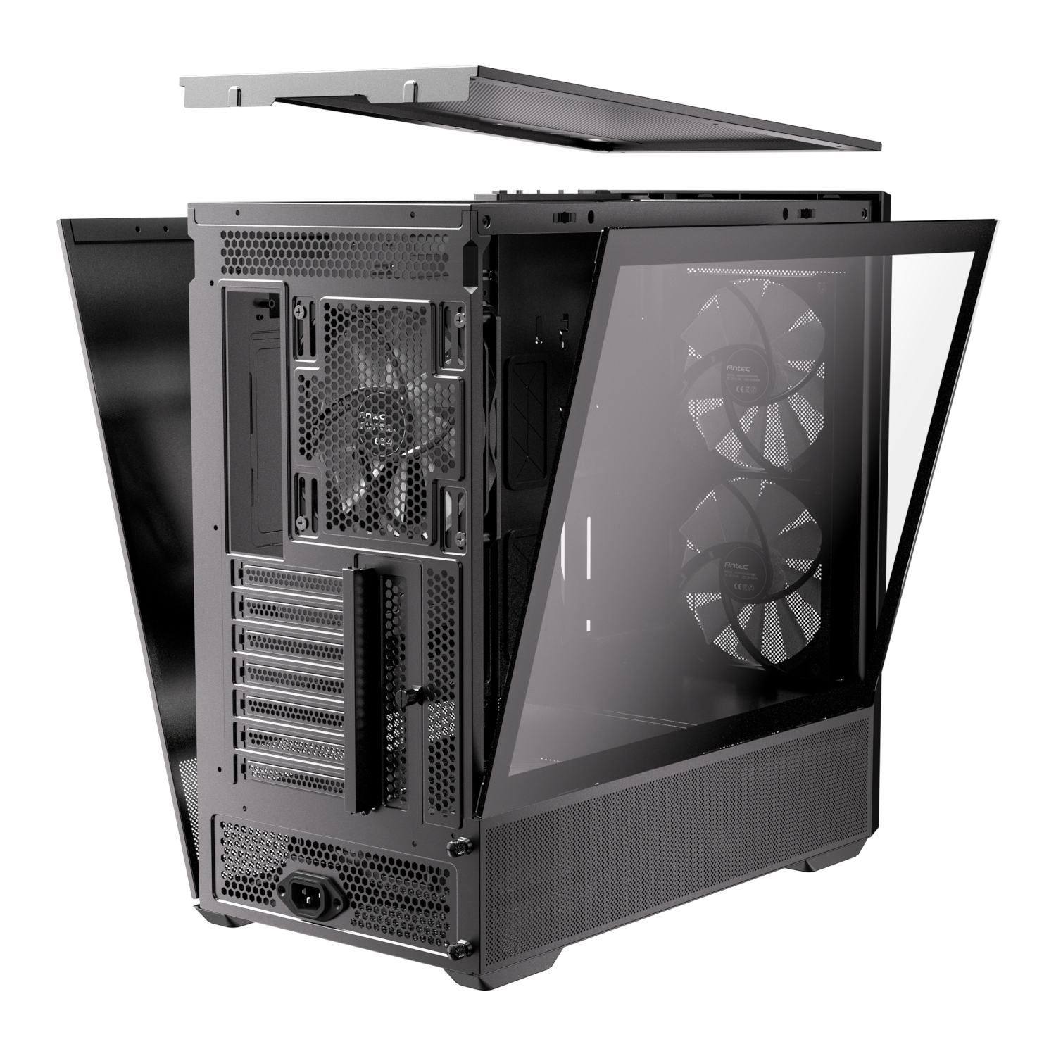 Antec FLUX Rear ARGB ATX Mid Tower Gaming Chassis - Black 5 Antec FLUX Rear ARGB ATX Mid Tower Gaming Chassis - Black - Image 5