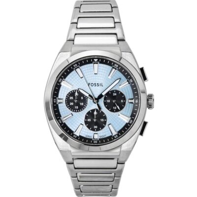 Fossil Everett Chronograph Stainless Steel Blue Dial Quartz FS6105 Men's Watch