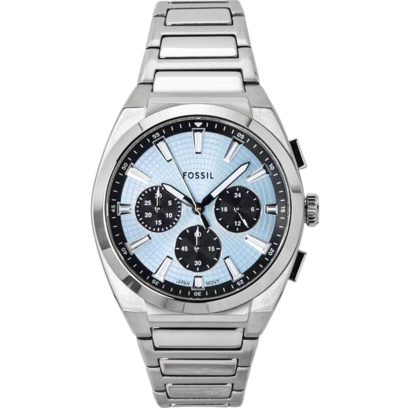 Fossil Everett Chronograph Stainless Steel Blue Dial Quartz FS6105 Men's Watch