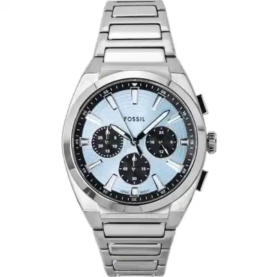 Fossil Everett Chronograph Stainless Steel Blue Dial Quartz FS6105 Men's Watch