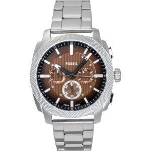 Fossil Machine Chronograph Stainless Steel Brown Dial Quartz FS6144 Men's Watch