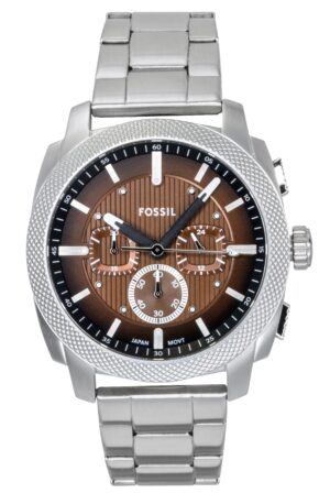 Fossil Machine Chronograph Stainless Steel Brown Dial Quartz FS6144 Men's Watch