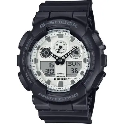 Casio G-shock Oversize - Black And Brilliant White Serie (GA-100WD-1AER) Men WATCHES