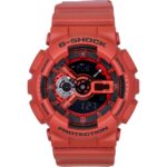 Casio G-Shock Digital Red Bio-Based Resin Strap Quartz GA-110RRB-4A 200M Men's Watch