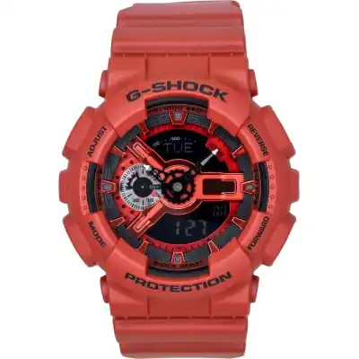 Casio G-Shock Digital Red Bio-Based Resin Strap Quartz GA-110RRB-4A 200M Men's Watch