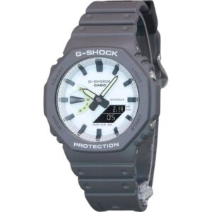 Casio G-Shock Hidden Glow Series Analog Digital Bio Based Resin Strap White Dial Quartz GA-2100HD-8A 200M Men's Watch