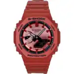 Casio G-Shock Analog Digital Red Bio-Based Resin Strap Quartz GA-2100RRB-4A 200M Men's Watch