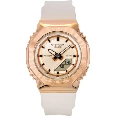 Casio G-Shock Analog Digital Bio-Based Resin Strap Rose Gold Dial Quartz GM-S2110PG-4A 200M Women's Watch
