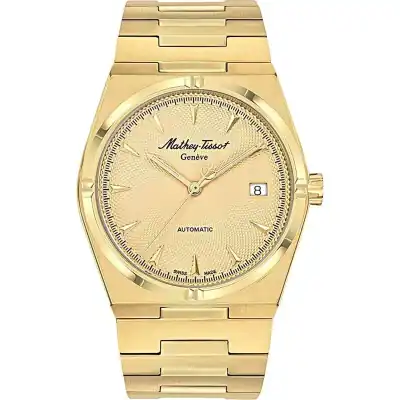 Mathey-Tissot Zeus Yellow Gold Tone Stainless Steel Champagne Dial Automatic H118ATPDI Men's Watch