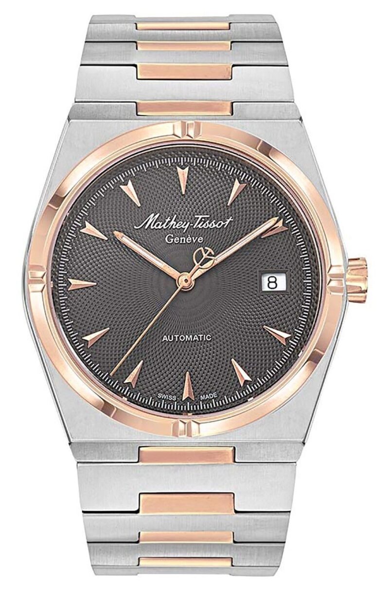 Mathey-Tissot Zeus Two Tone Stainless Steel Grey Dial Automatic H118ATRS Men's Watch