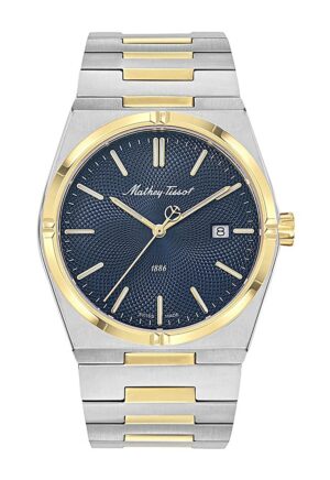 Mathey-Tissot Zeus Two Tone Stainless Steel Blue Dial Quartz H118BBU Men's Watch