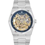 Mathey-Tissot Zeus Skeleton Stainless Steel Blue Dial Automatic H118CFABU Men's Watch