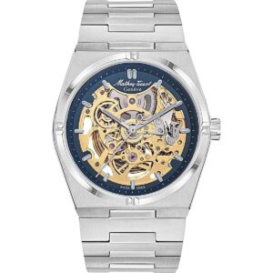 Mathey-Tissot Zeus Skeleton Stainless Steel Blue Dial Automatic H118CFABU Men's Watch