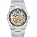 Mathey-Tissot Zeus Skeleton Stainless Steel Grey Dial Automatic H118CFAS Men's Watch