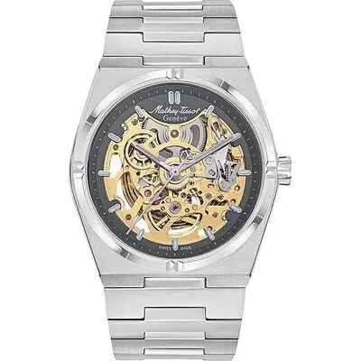 Mathey-Tissot Zeus Skeleton Stainless Steel Grey Dial Automatic H118CFAS Men's Watch