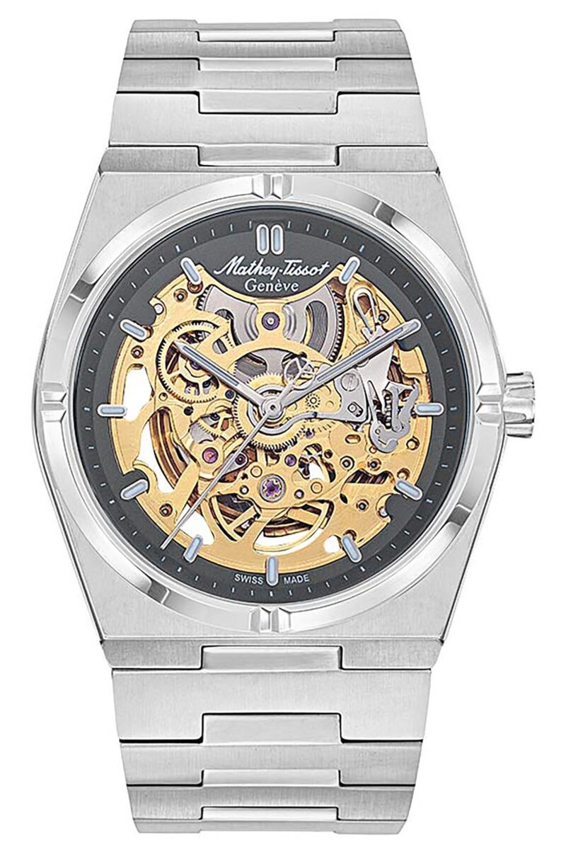 Mathey-Tissot Zeus Skeleton Stainless Steel Grey Dial Automatic H118CFAS Men's Watch