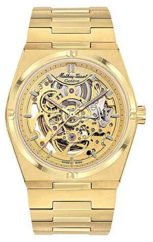 Mathey-Tissot Zeus Skeleton Gold Tone Stainless Steel Champagne Dial Automatic H118CFPDI Men's Watch