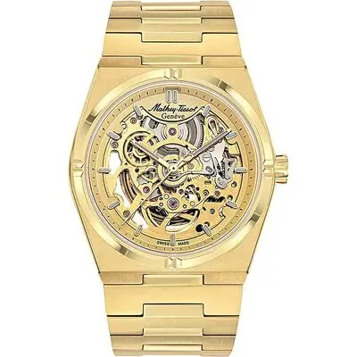 Mathey-Tissot Zeus Skeleton Gold Tone Stainless Steel Champagne Dial Automatic H118CFPDI Men's Watch
