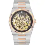 Mathey-Tissot Zeus Skeleton Two Tone Stainless Steel Grey Dial Automatic H118CFRS Men's Watch