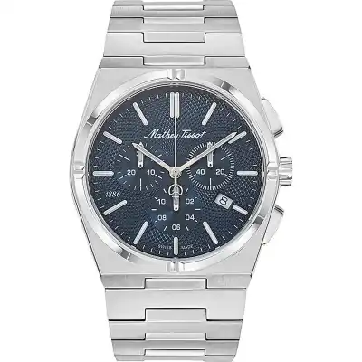 Mathey-Tissot Zeus Chrono Stainless Steel Blue Dial Quartz H118CHABU Men's Watch